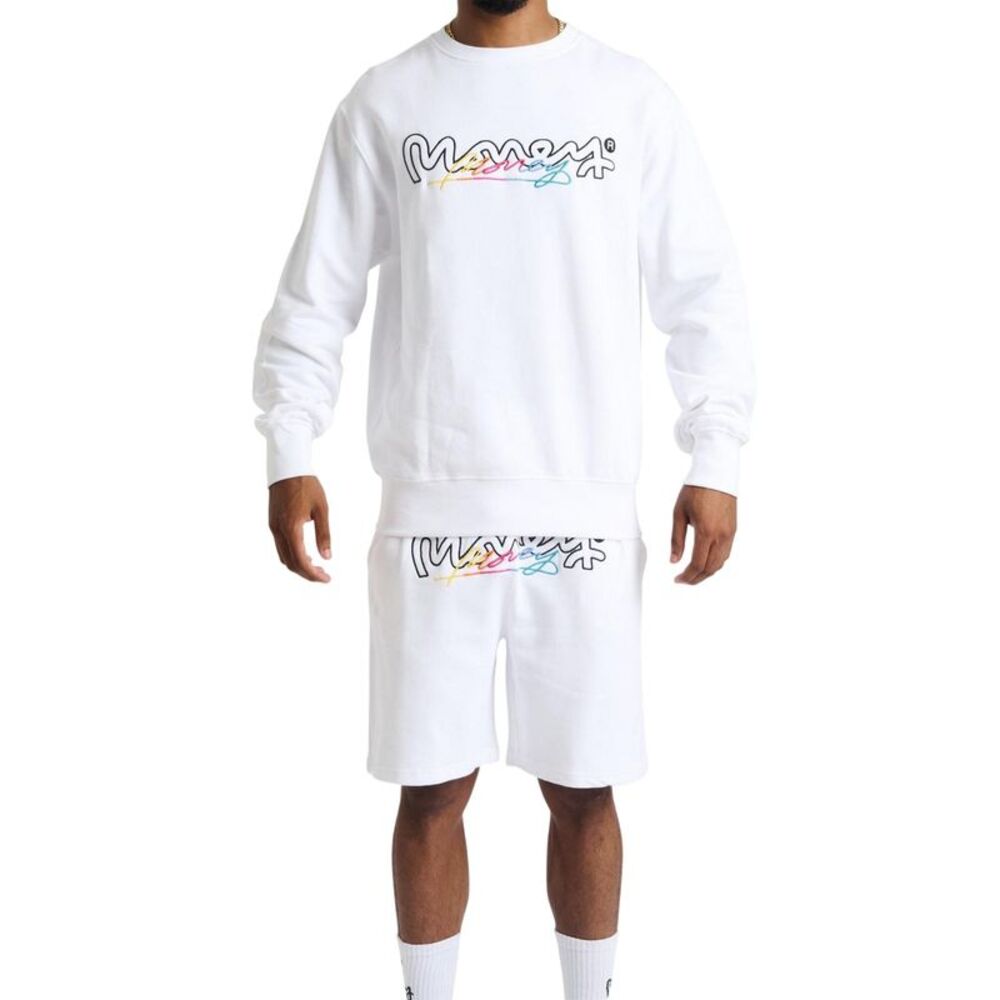 Money Mens Chop Vice Crew Neck Sweatshirt / White